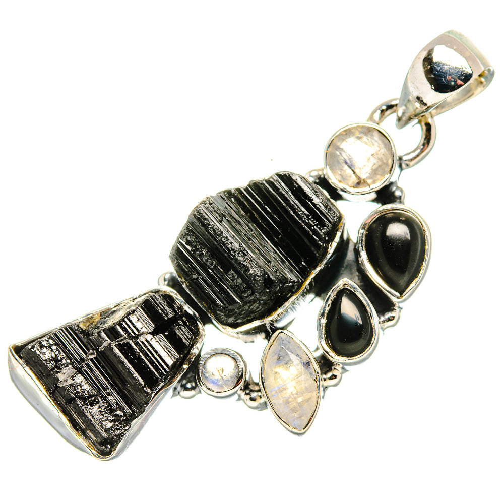 Black Tourmaline Pendants handcrafted by Anasilvercos - PD35543 - Photo 2