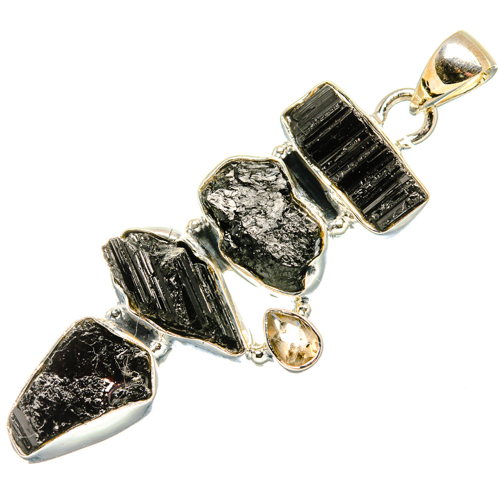 Black Tourmaline Pendants handcrafted by Anasilvercos - PD35545 - Photo 2
