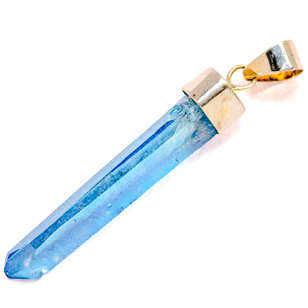Aqua Aura Druzy Pendants handcrafted by Anasilvercos - PD35570 - Photo 2
