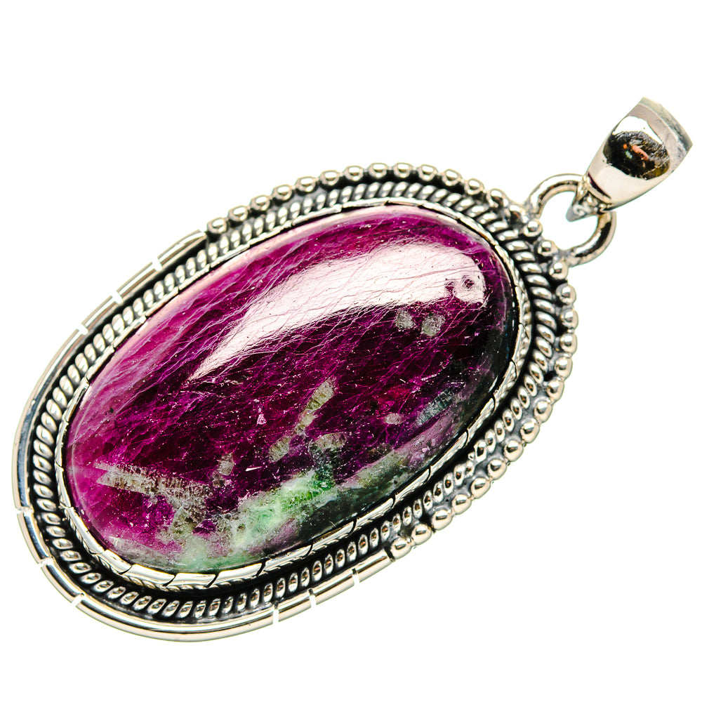 Ruby Zoisite Pendants handcrafted by Anasilvercos - PD35616 - Photo 2