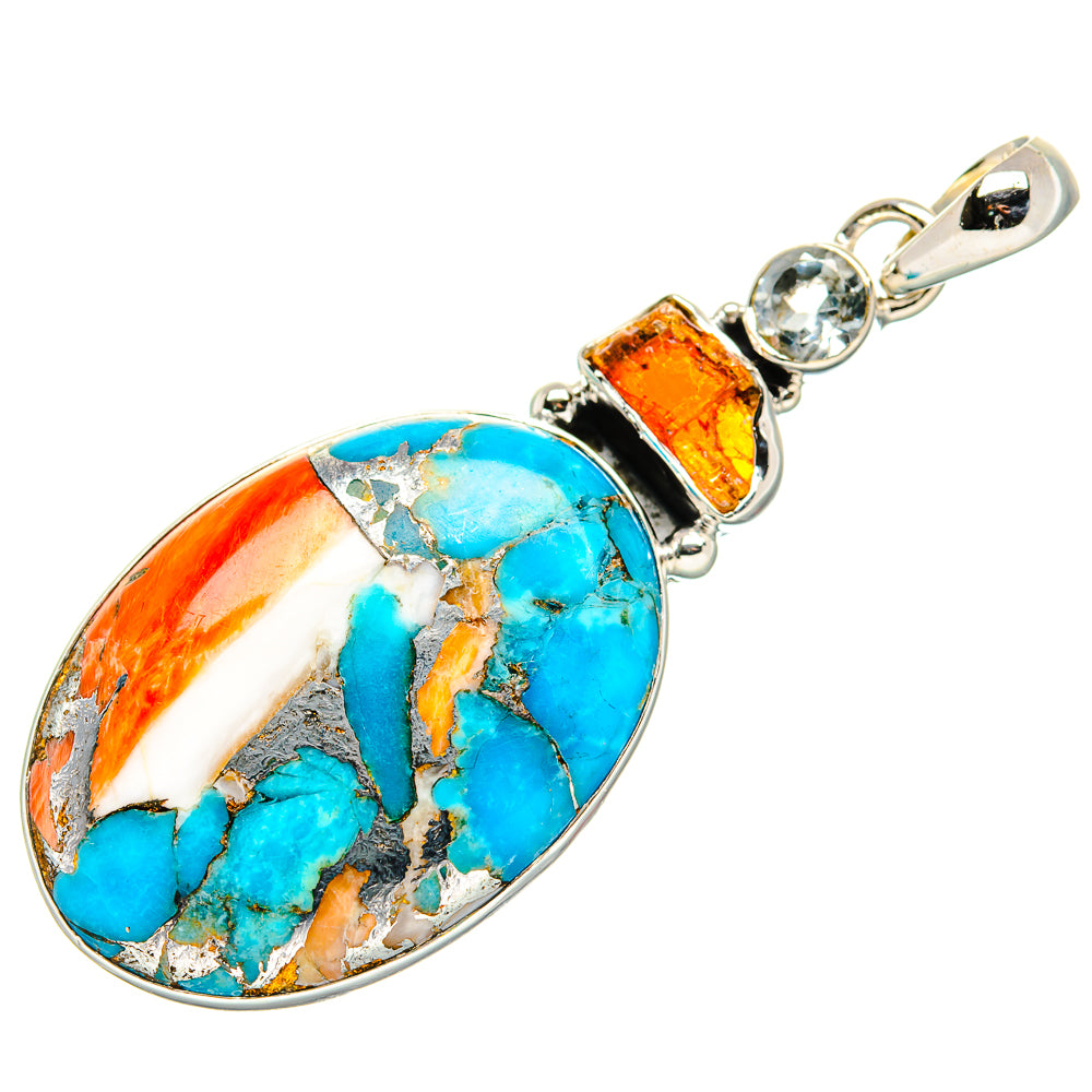 Spiny Oyster Turquoise Pendants handcrafted by Anasilvercos - PD35618 - Photo 2