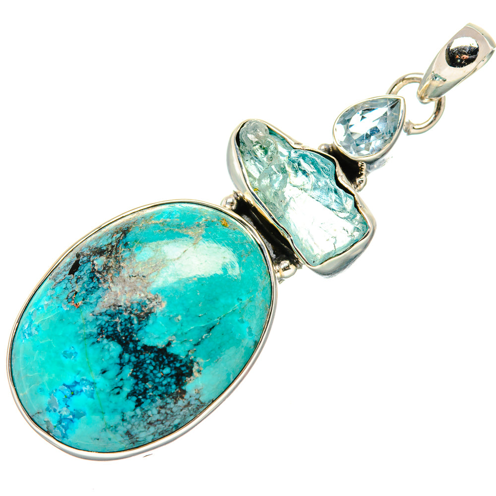 Tibetan Turquoise Pendants handcrafted by Anasilvercos - PD35630 - Photo 2