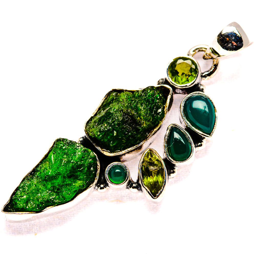 Chrome Diopside Pendants handcrafted by Anasilvercos - PD35655 - Photo 2
