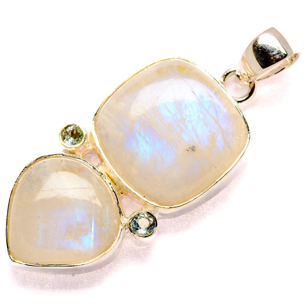 Rainbow Moonstone Pendants handcrafted by Anasilvercos - PD35668 - Photo 2