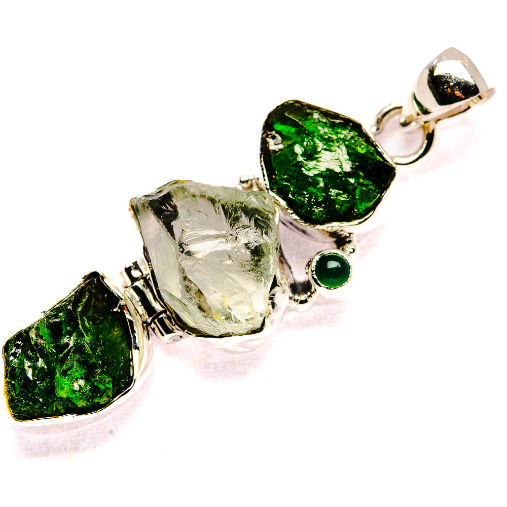 Chrome Diopside Pendants handcrafted by Anasilvercos - PD35677 - Photo 2