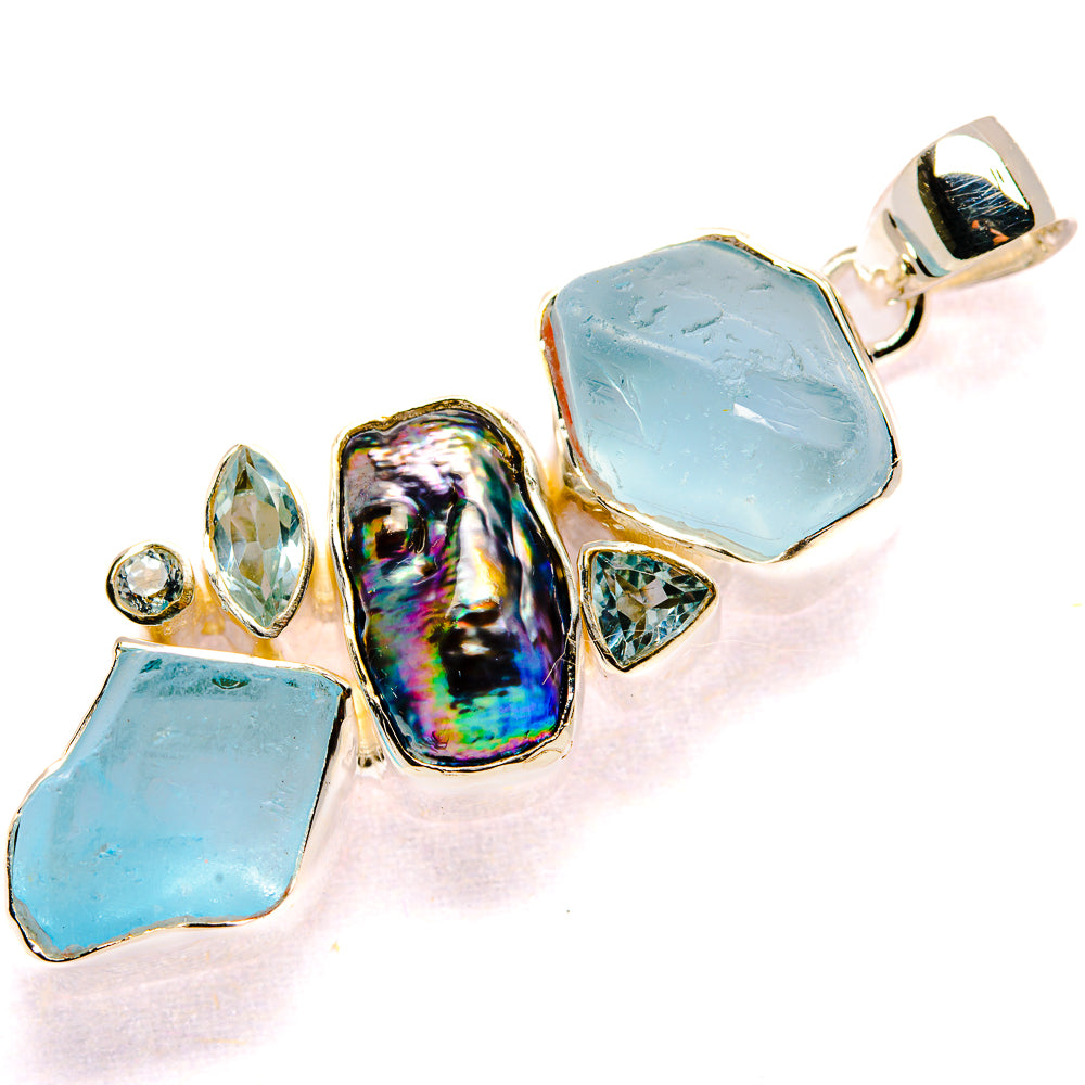 Aquamarine Pendants handcrafted by Anasilvercos - PD35683 - Photo 2