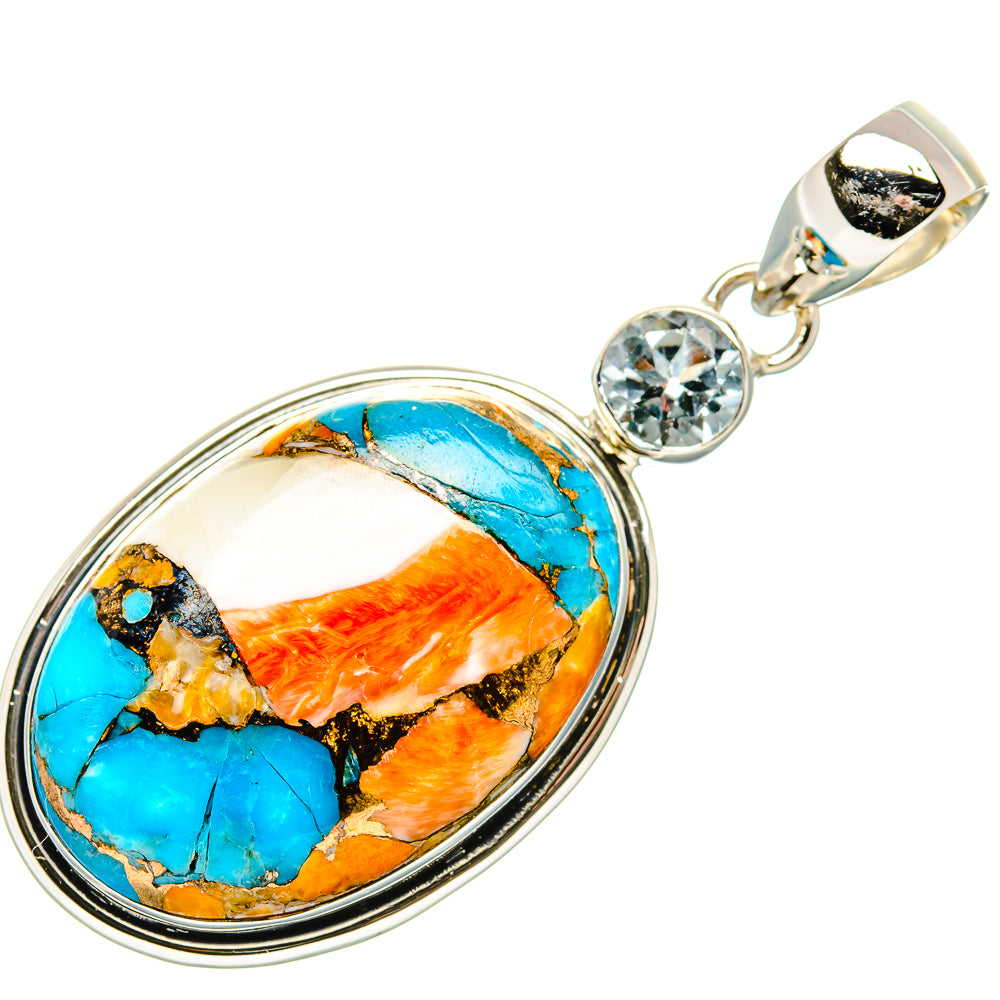 Spiny Oyster Turquoise Pendants handcrafted by Anasilvercos - PD35717 - Photo 2