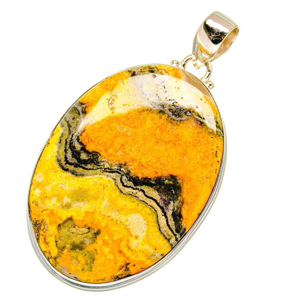Bumble Bee Jasper Pendants handcrafted by Anasilvercos - PD3577