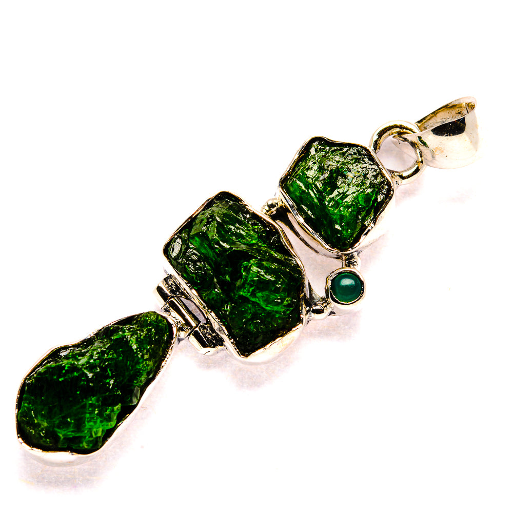 Chrome Diopside Pendants handcrafted by Anasilvercos - PD35771 - Photo 2