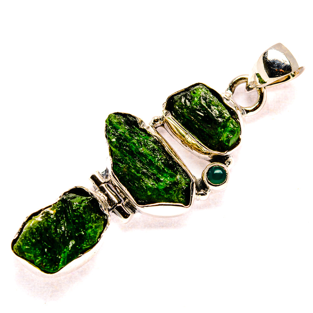 Chrome Diopside Pendants handcrafted by Anasilvercos - PD35774 - Photo 2