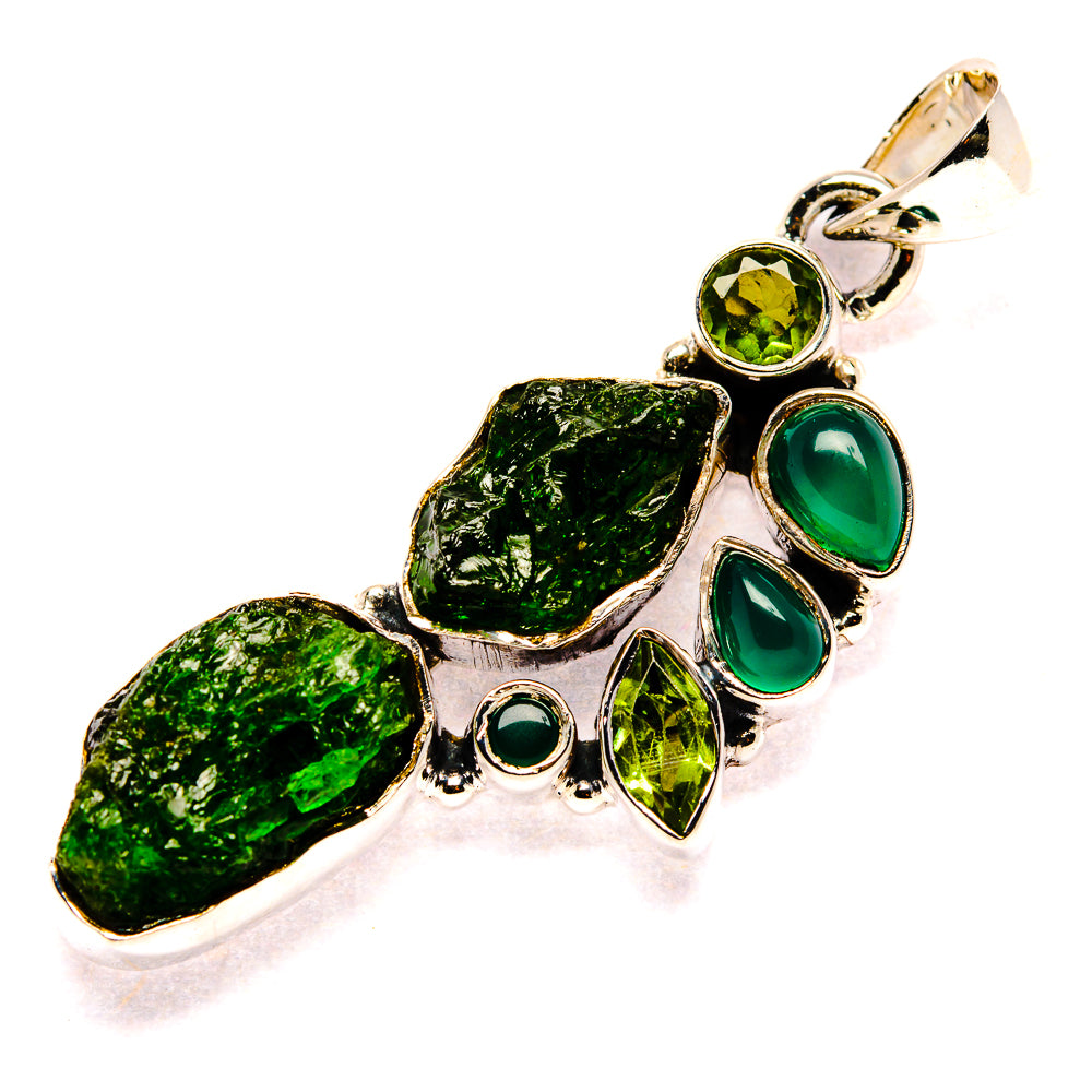 Chrome Diopside Pendants handcrafted by Anasilvercos - PD35784 - Photo 2