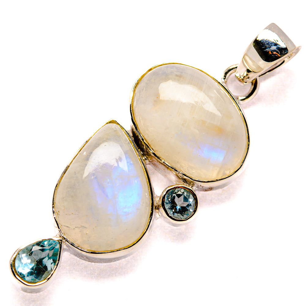 Rainbow Moonstone Pendants handcrafted by Anasilvercos - PD35794 - Photo 2