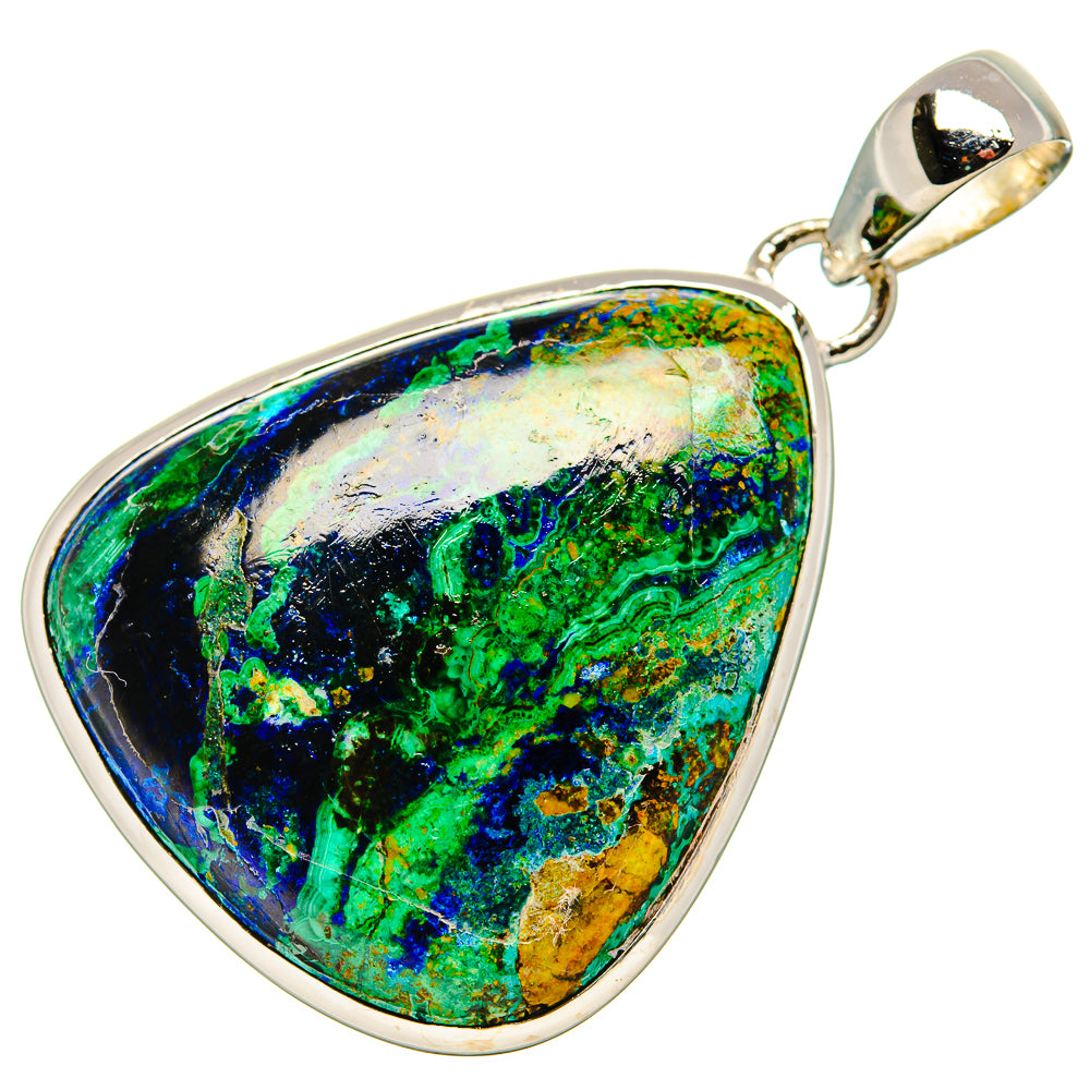 Azurite In Malachite Pendants handcrafted by Anasilvercos - PD35809 - Photo 2