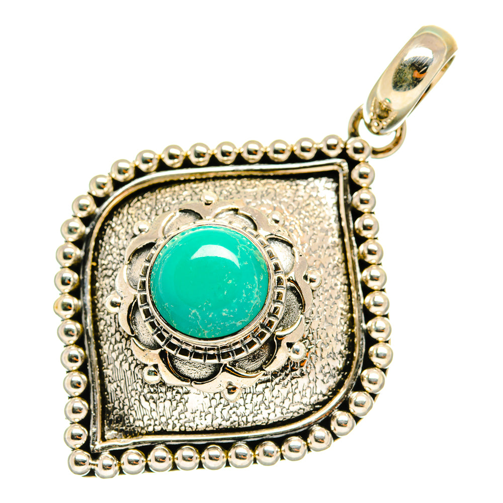 Tibetan Turquoise Pendants handcrafted by Anasilvercos - PD3582