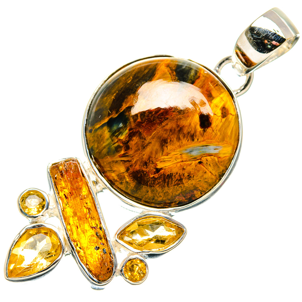 Golden Pietersite Pendants handcrafted by Anasilvercos - PD35828 - Photo 2