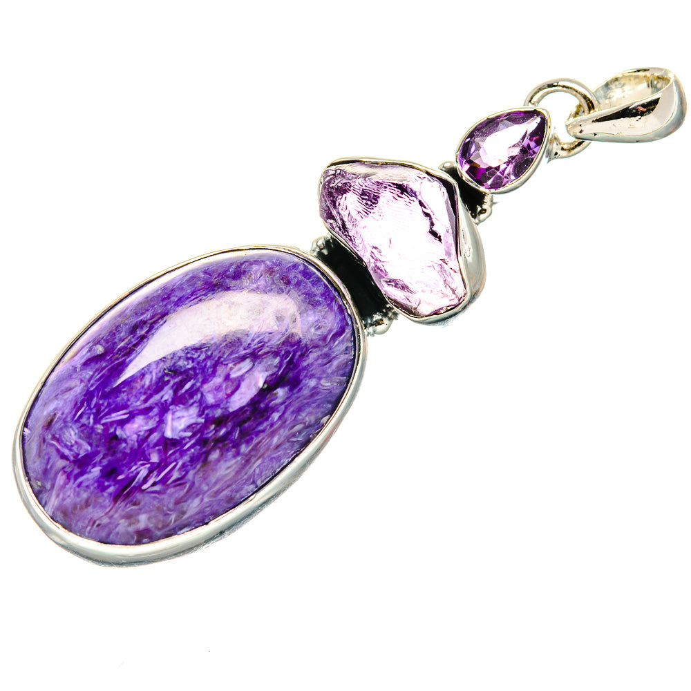 Charoite Pendants handcrafted by Anasilvercos - PD35832 - Photo 2