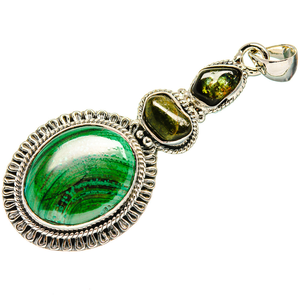Malachite Pendants handcrafted by Anasilvercos - PD35834 - Photo 2