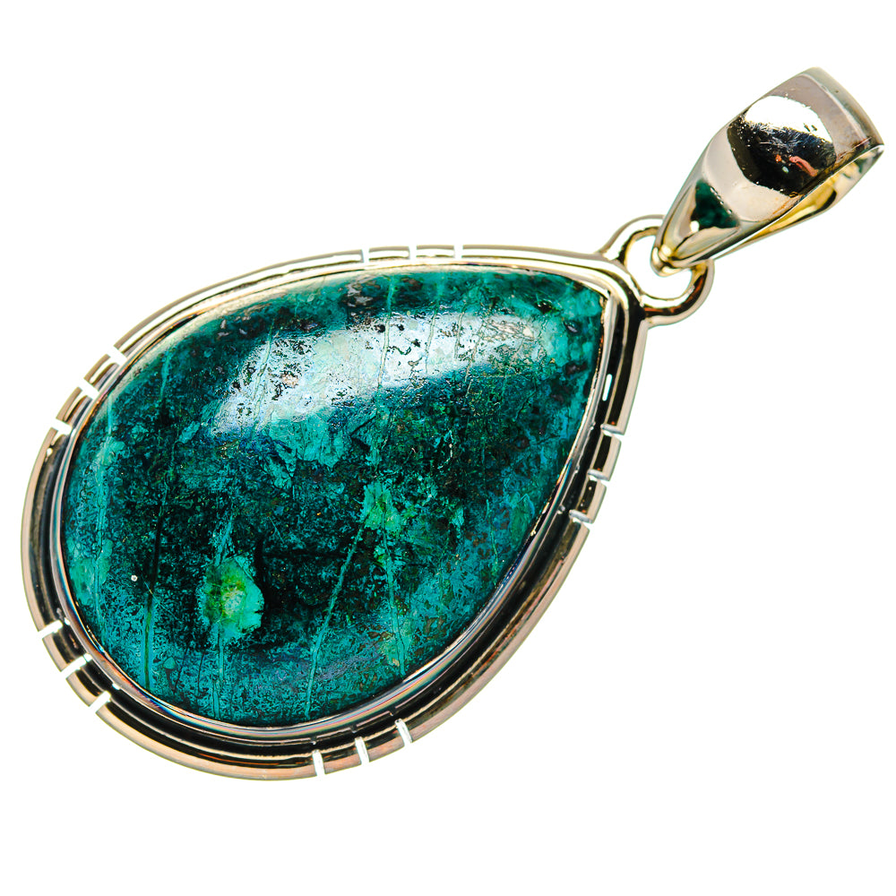 Chrysocolla Pendants handcrafted by Anasilvercos - PD35838 - Photo 2