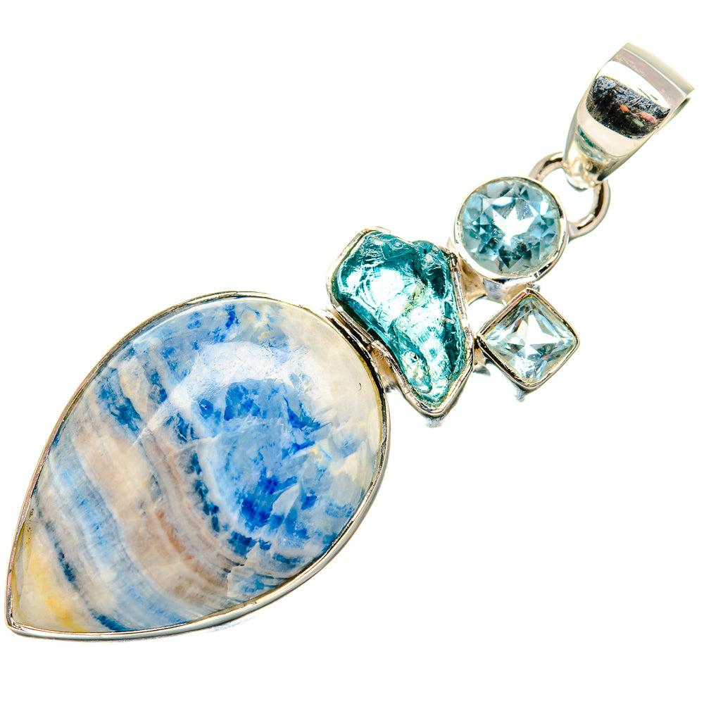 Blue Scheelite Pendants handcrafted by Anasilvercos - PD35847 - Photo 2