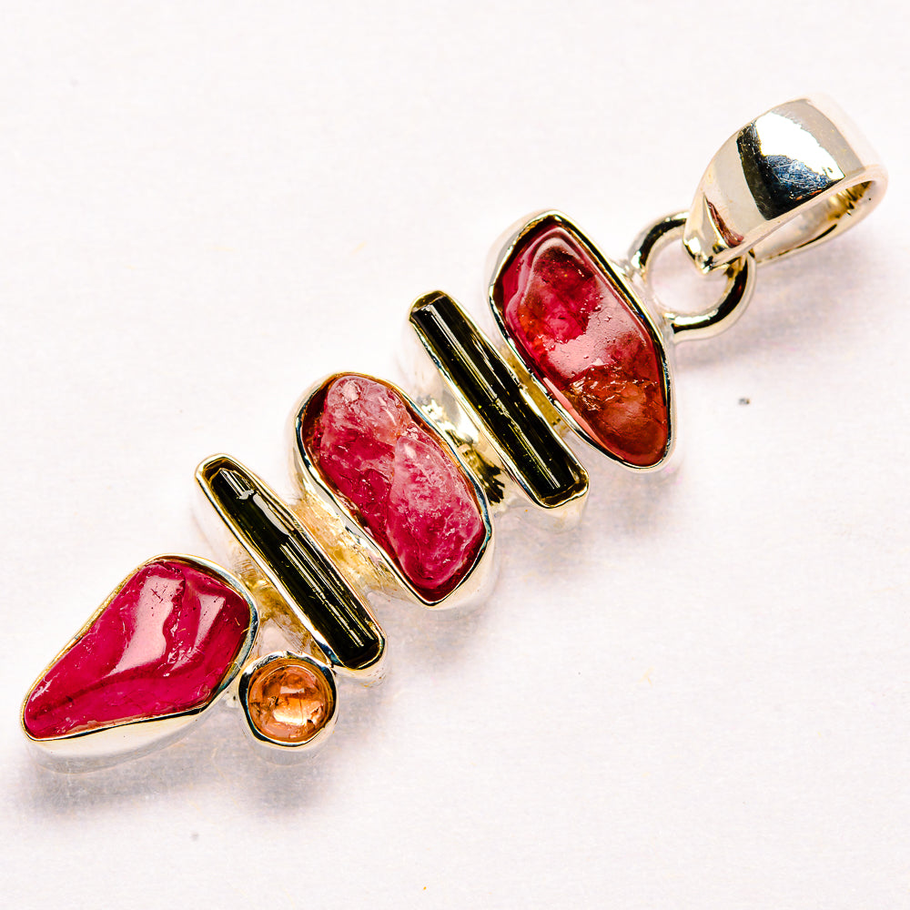 Pink Tourmaline Pendants handcrafted by Anasilvercos - PD35866 - Photo 2