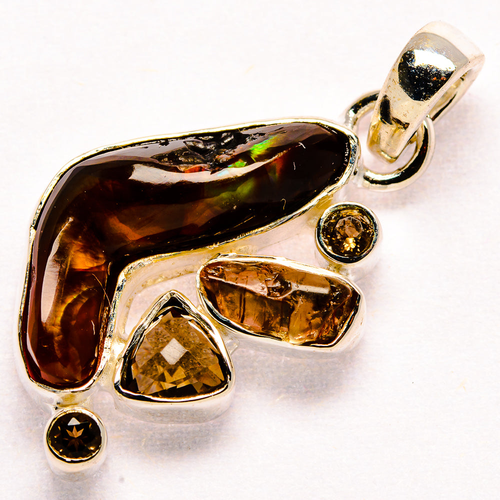 Mexican Fire Agate Pendants handcrafted by Anasilvercos - PD35869 - Photo 2