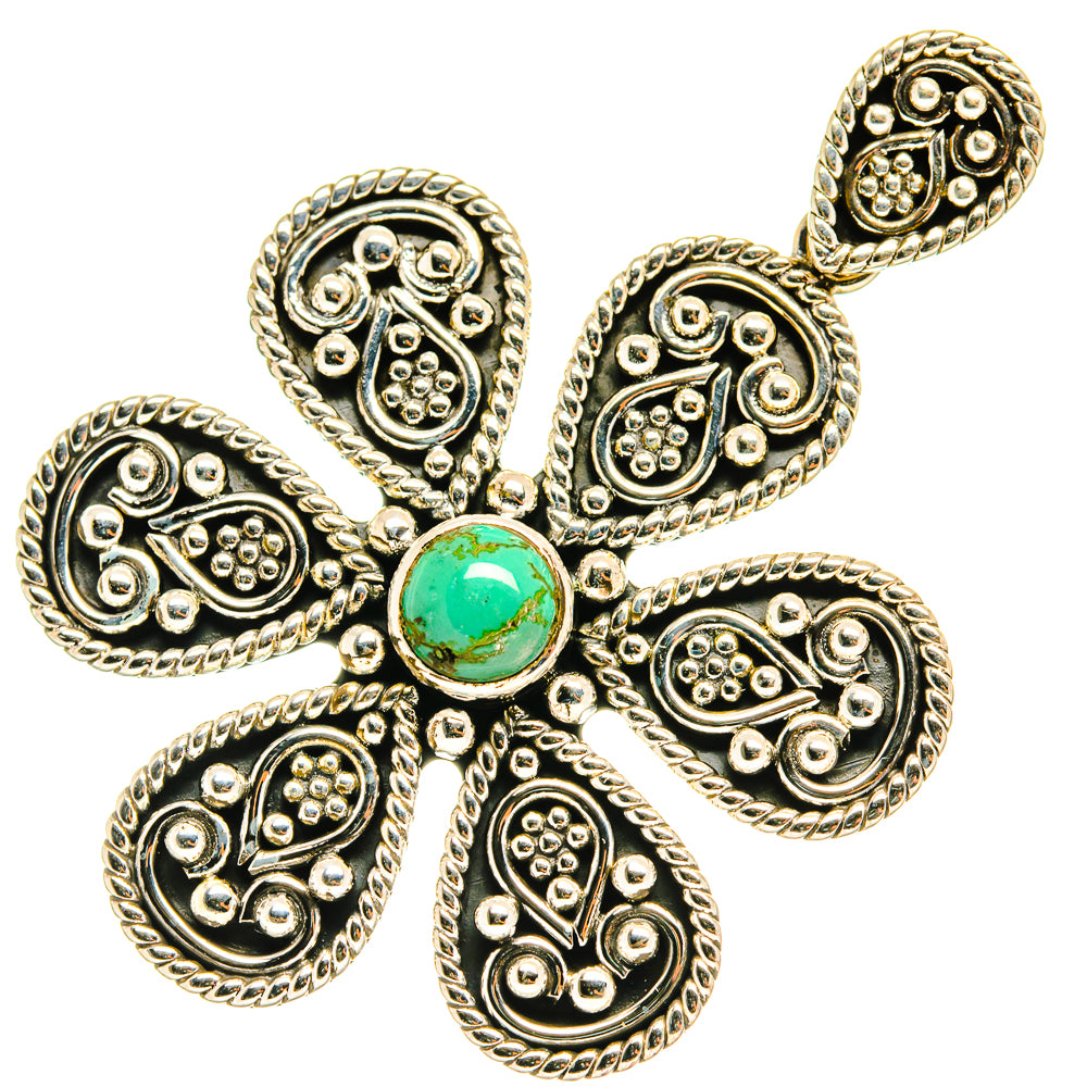 Tibetan Turquoise Pendants handcrafted by Anasilvercos - PD3587