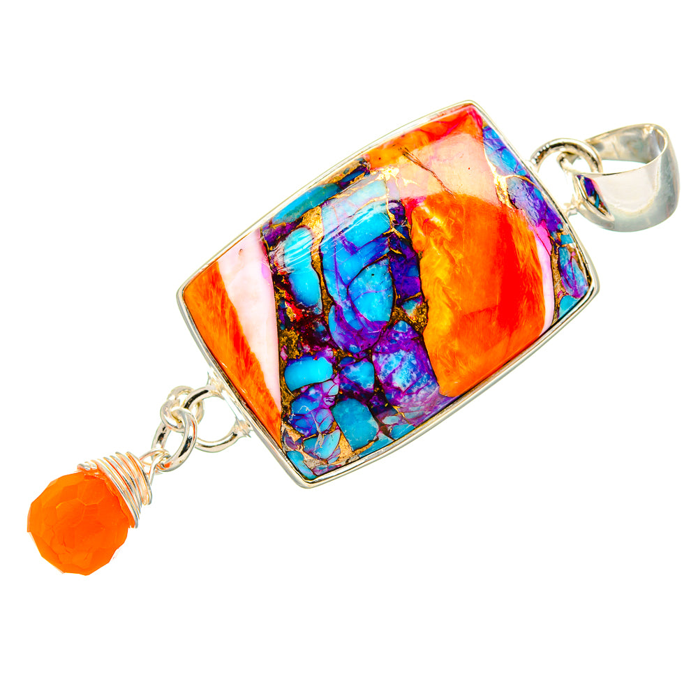 Spiny Oyster Turquoise Pendants handcrafted by Anasilvercos - PD35897 - Photo 2