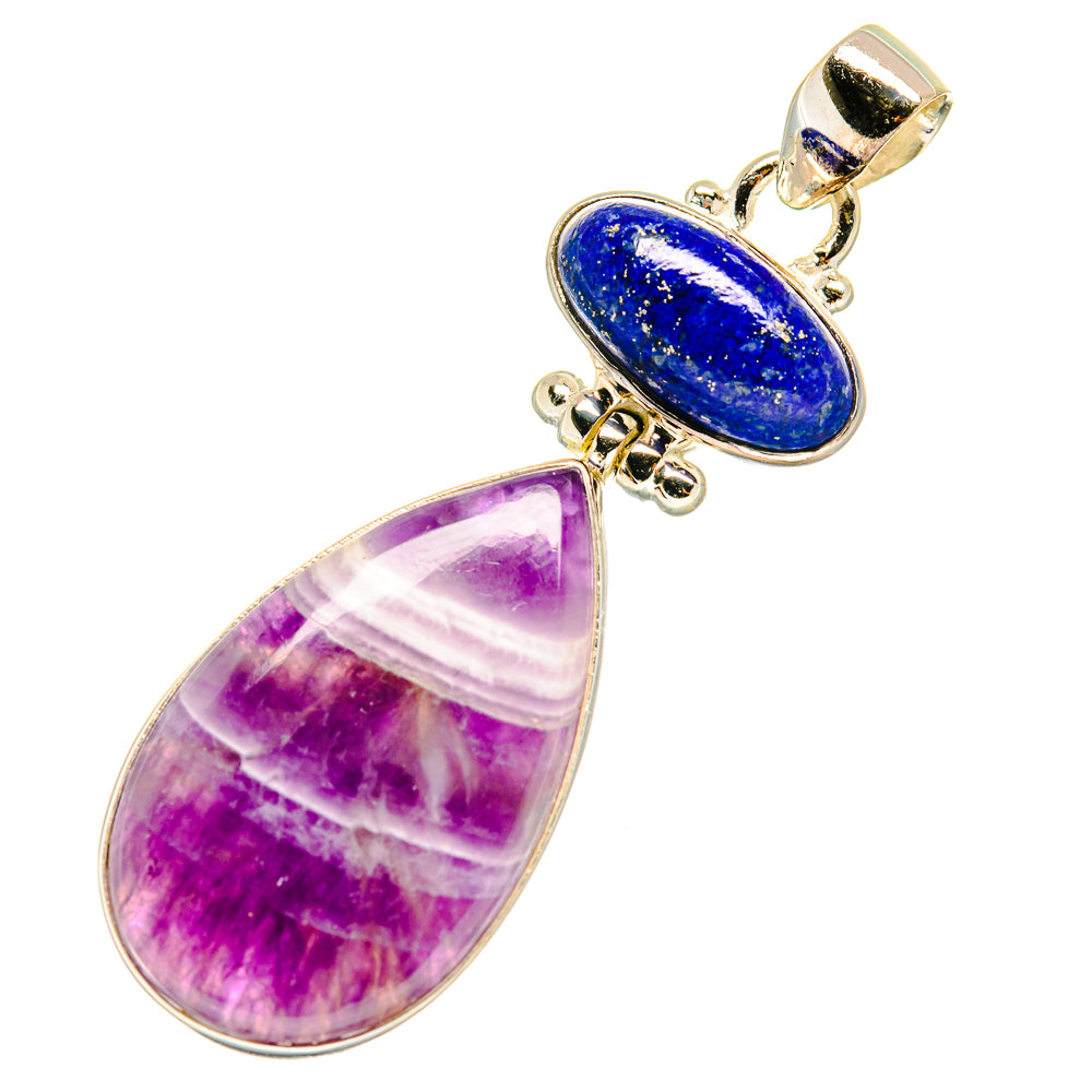 Chevron Amethyst Pendants handcrafted by Anasilvercos - PD3590