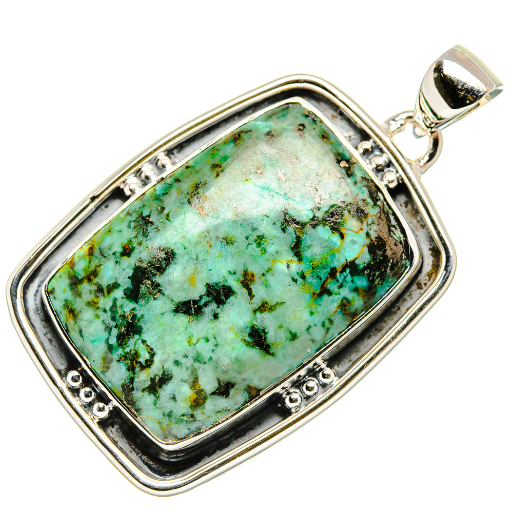 Tibetan Turquoise Pendants handcrafted by Anasilvercos - PD35903 - Photo 2