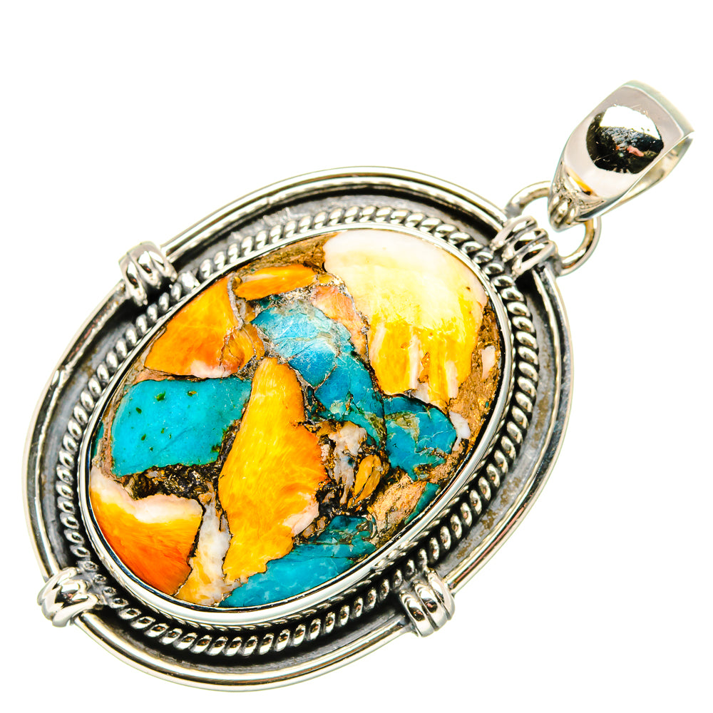 Spiny Oyster Turquoise Pendants handcrafted by Anasilvercos - PD35907 - Photo 2