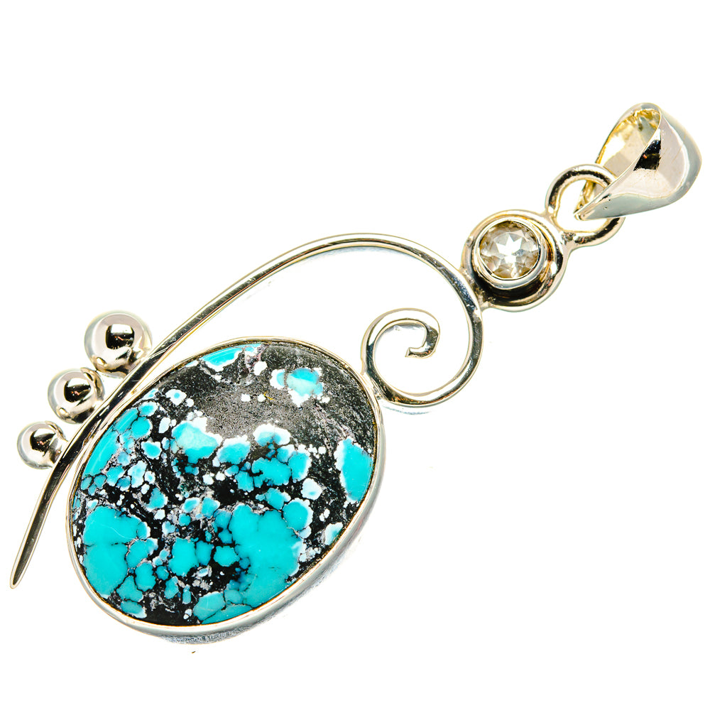Tibetan Turquoise Pendants handcrafted by Anasilvercos - PD35924 - Photo 2