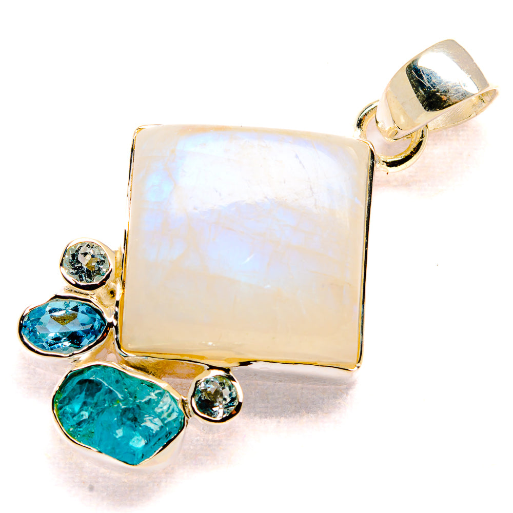 Rainbow Moonstone Pendants handcrafted by Anasilvercos - PD35952 - Photo 2