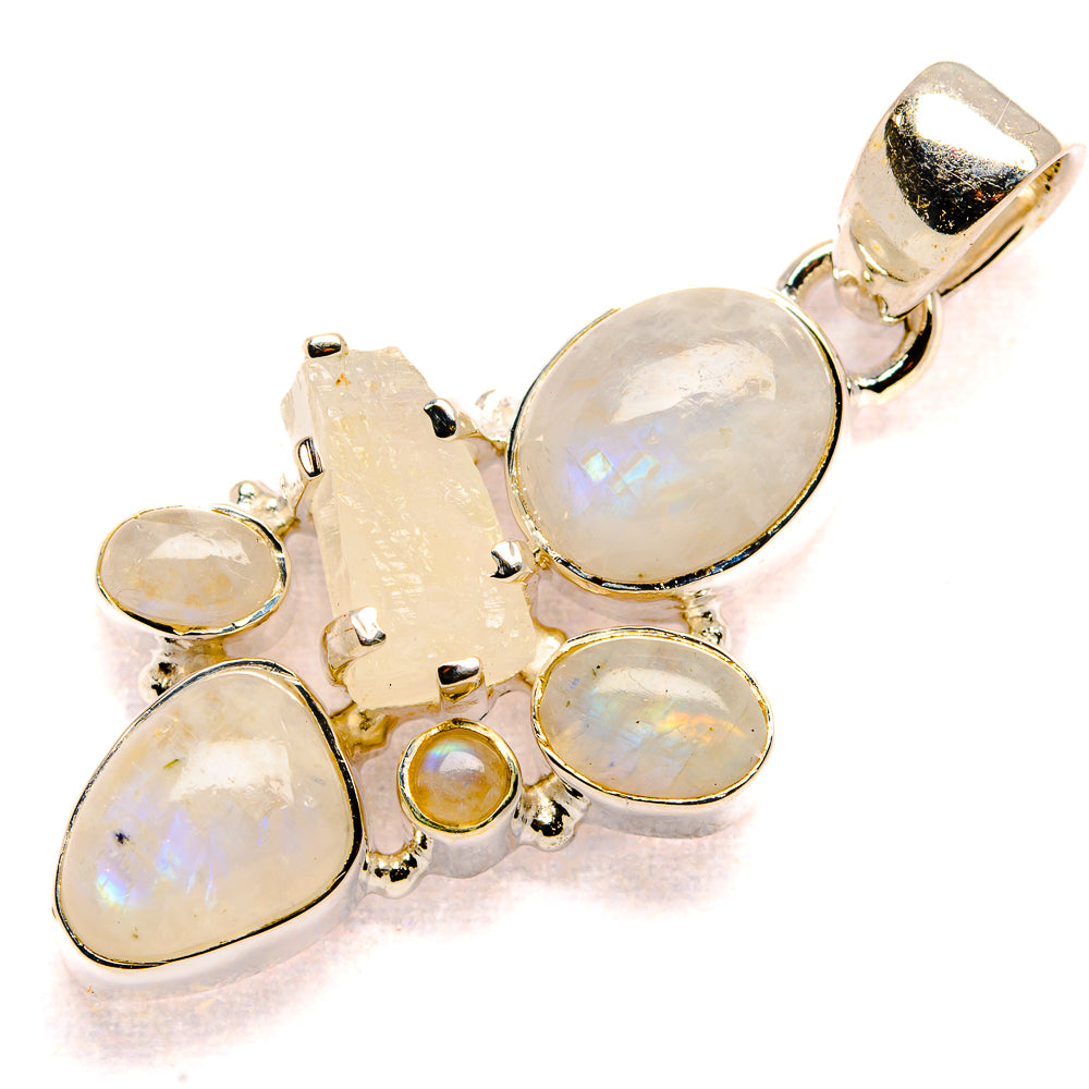 Rainnbow Moonstone Pendants handcrafted by Anasilvercos - PD35959 - Photo 2