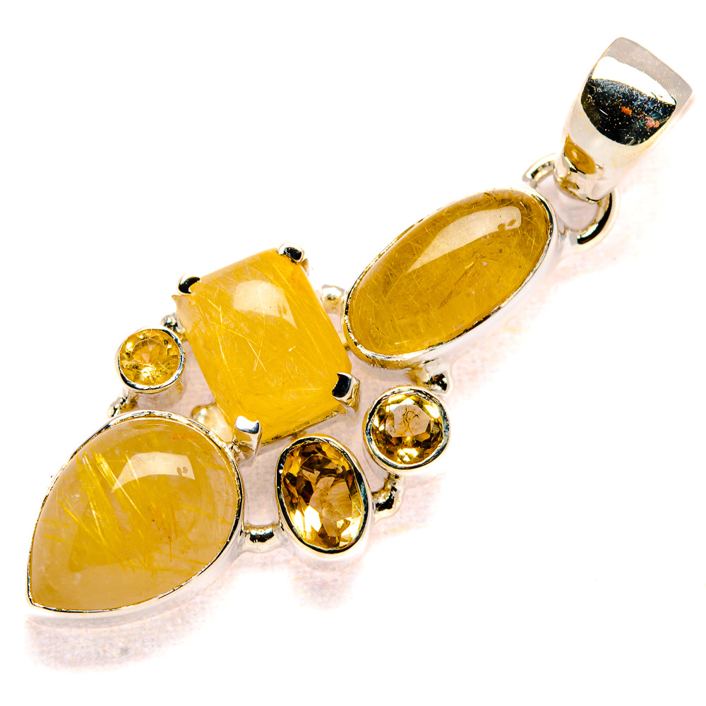 Rutilated Quartz Pendants handcrafted by Anasilvercos - PD35968 - Photo 2