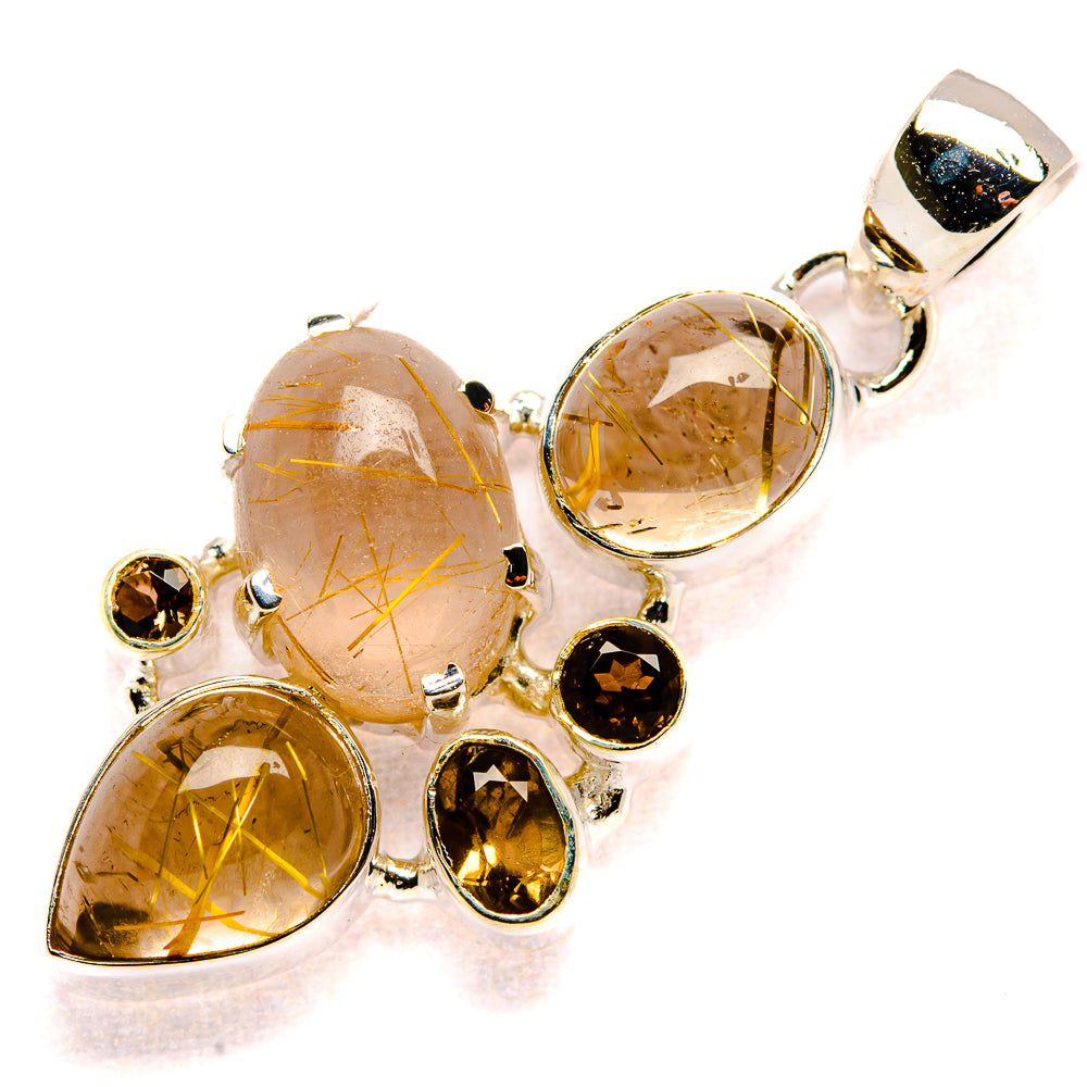 Rutilated Quartz Pendants handcrafted by Anasilvercos - PD35969 - Photo 2