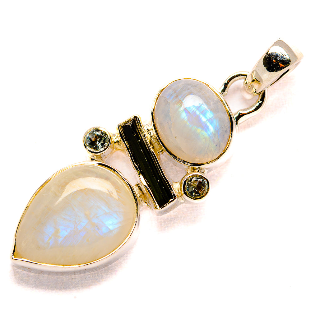Rainbow Moonstone Pendants handcrafted by Anasilvercos - PD35971 - Photo 2