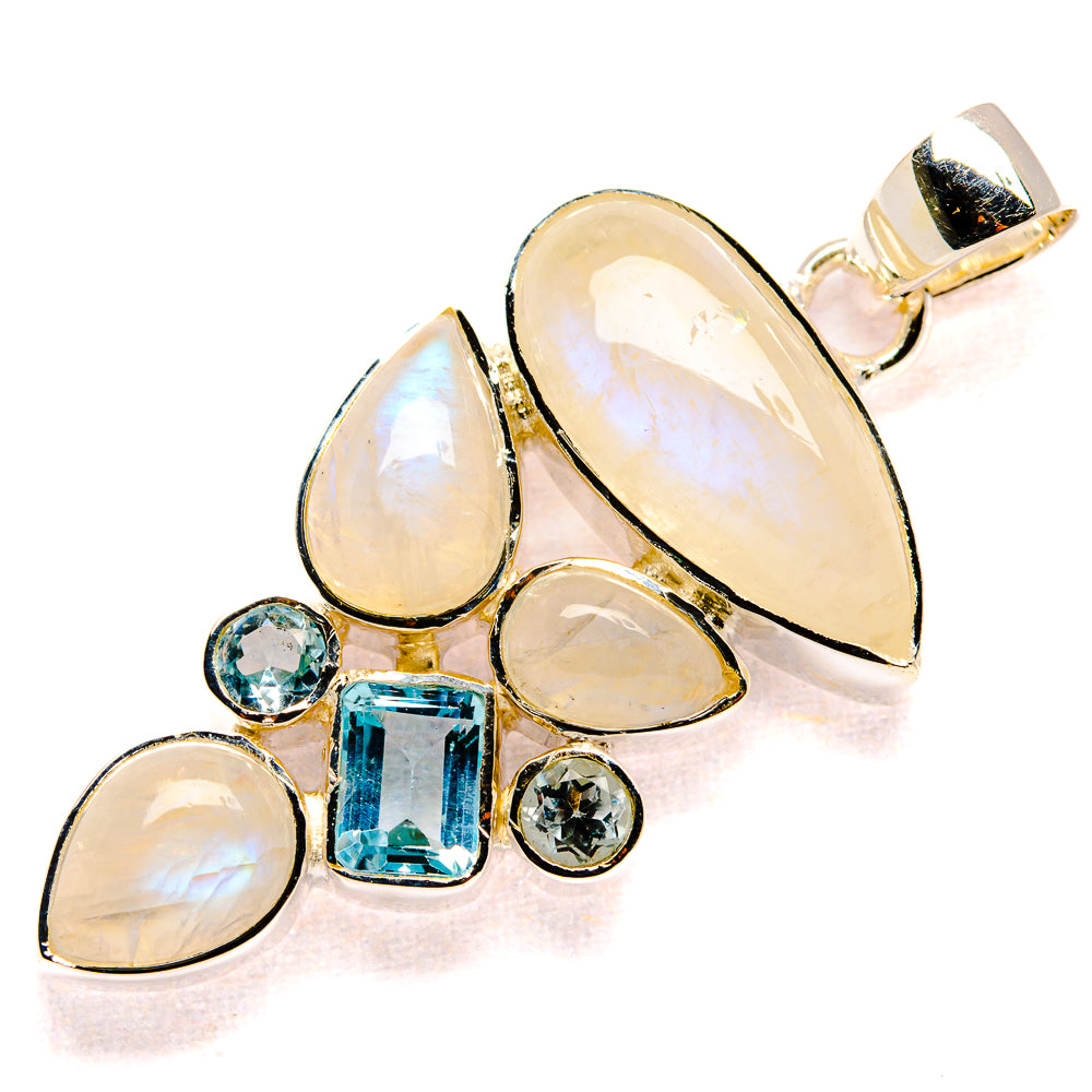 Rainbow Moonstone Pendants handcrafted by Anasilvercos - PD35977 - Photo 2