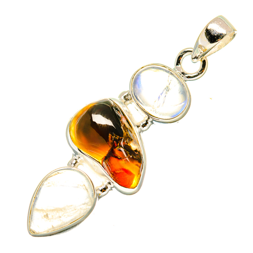 Mexican Fire Agate Pendants handcrafted by Anasilvercos - PD3600