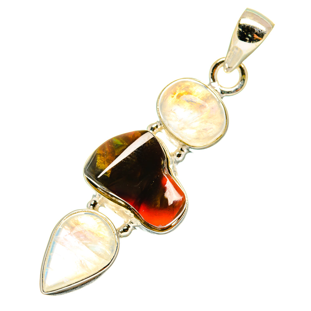 Mexican Fire Agate Pendants handcrafted by Anasilvercos - PD3601