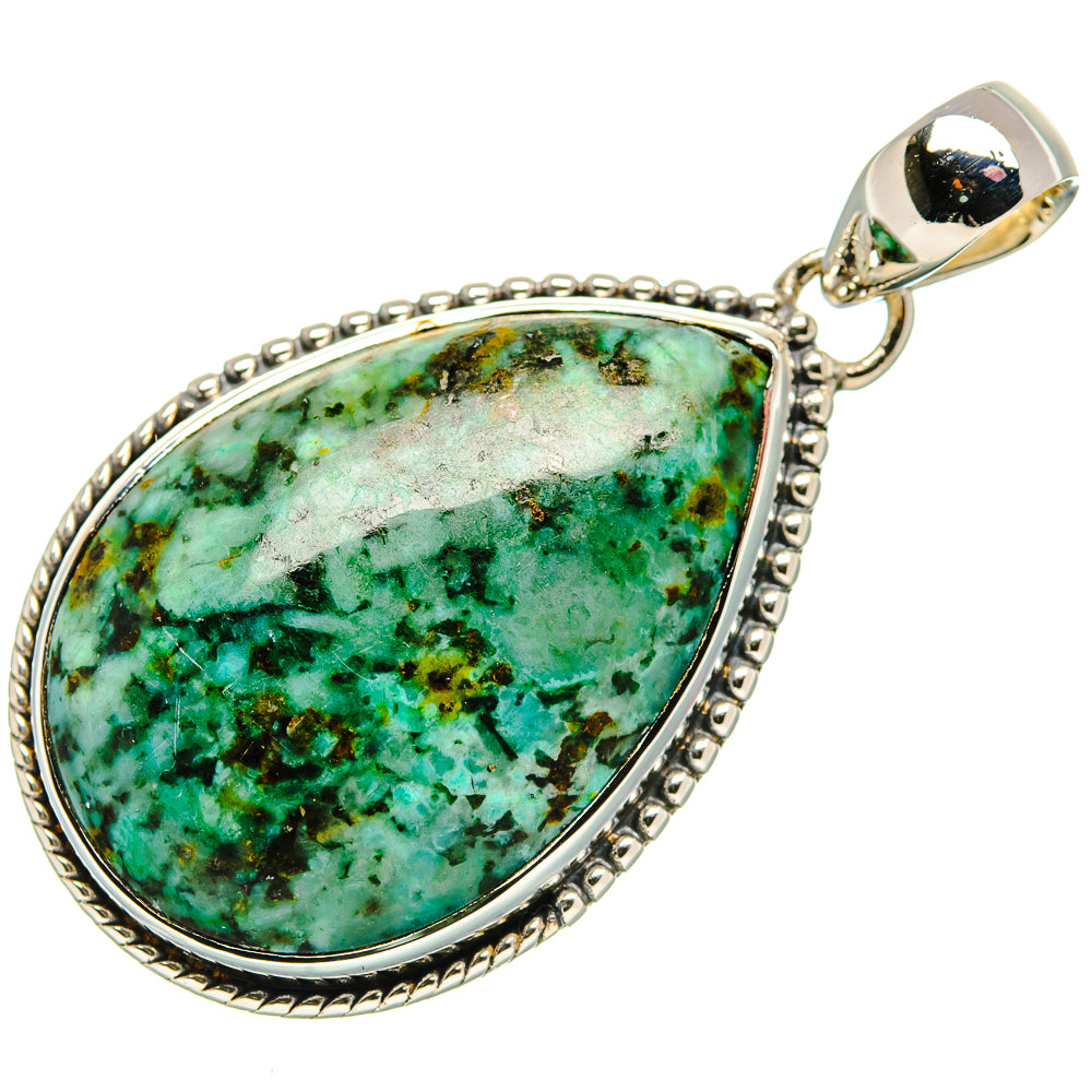 Tibetan Turquoise Pendants handcrafted by Anasilvercos - PD36019 - Photo 2