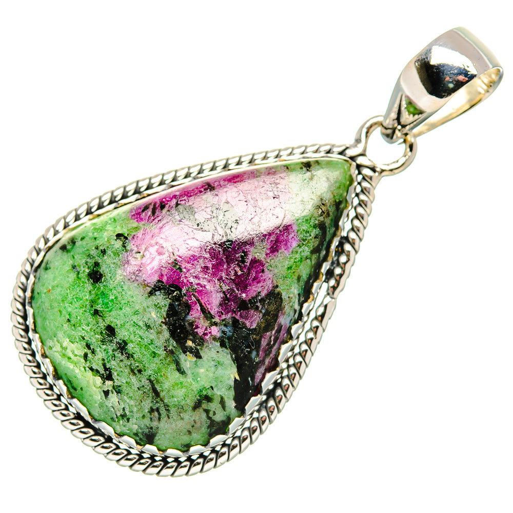 Ruby Zoisite Pendants handcrafted by Anasilvercos - PD36020 - Photo 2