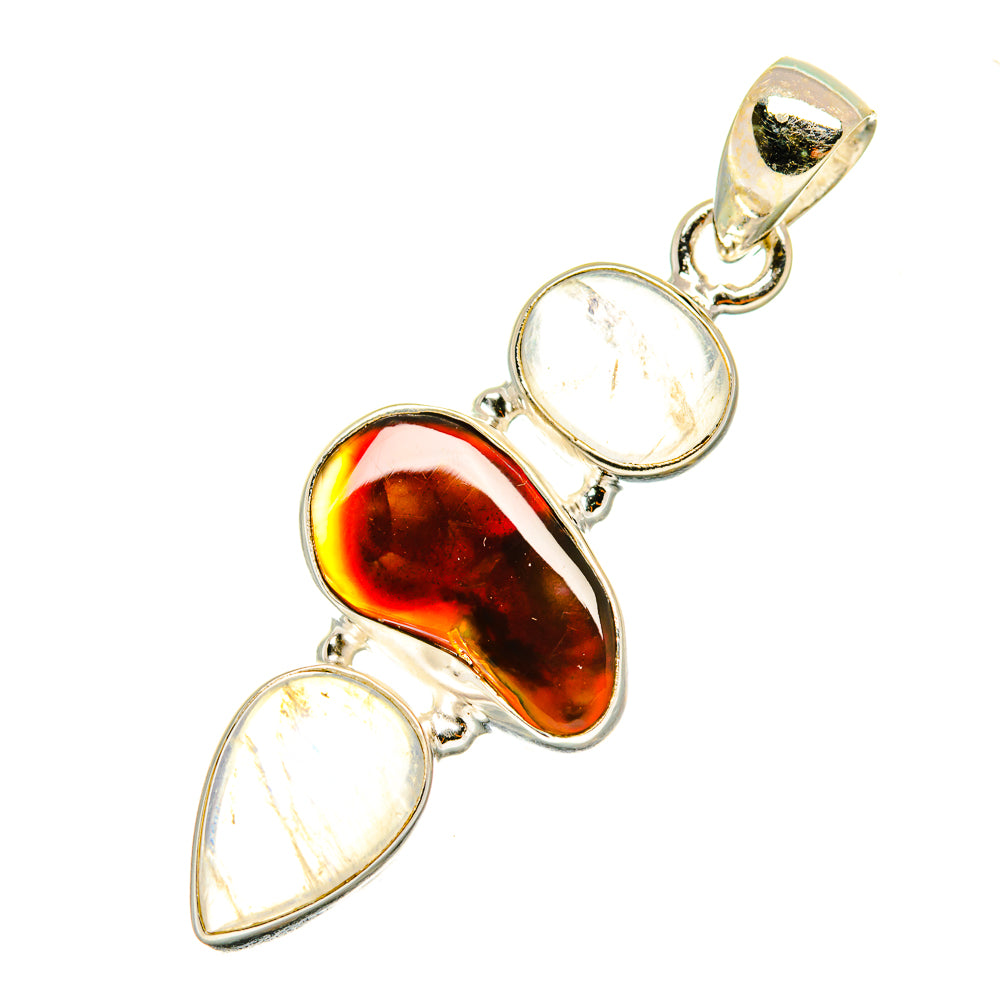 Mexican Fire Agate Pendants handcrafted by Anasilvercos - PD3603