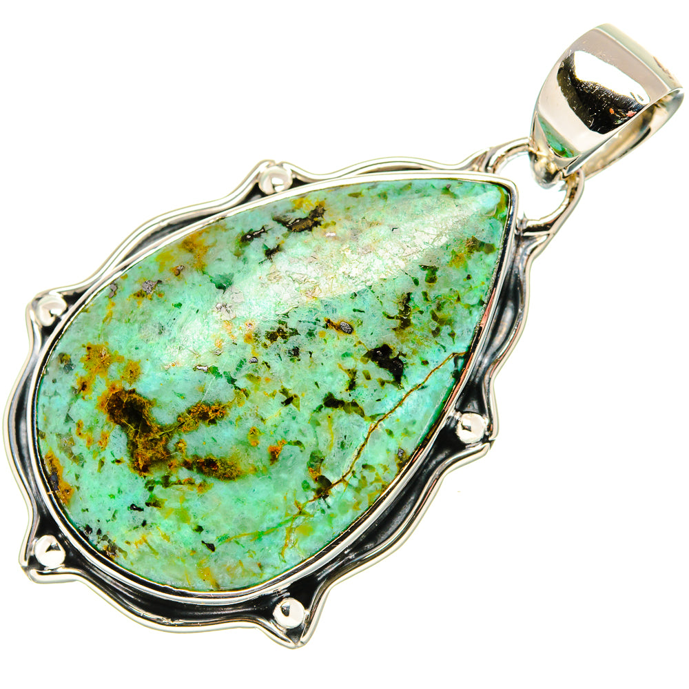 Tibetan Turquoise Pendants handcrafted by Anasilvercos - PD36031 - Photo 2