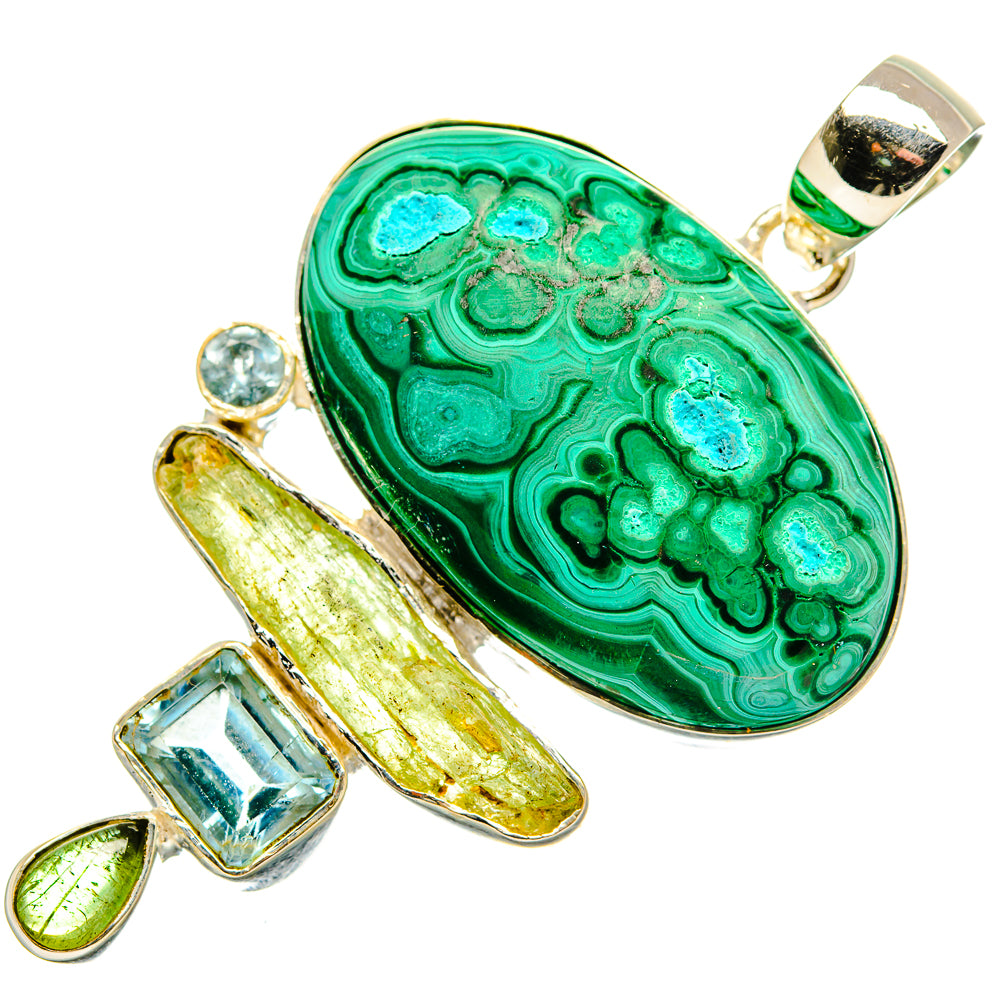 Malachite Pendants handcrafted by Anasilvercos - PD36047 - Photo 2