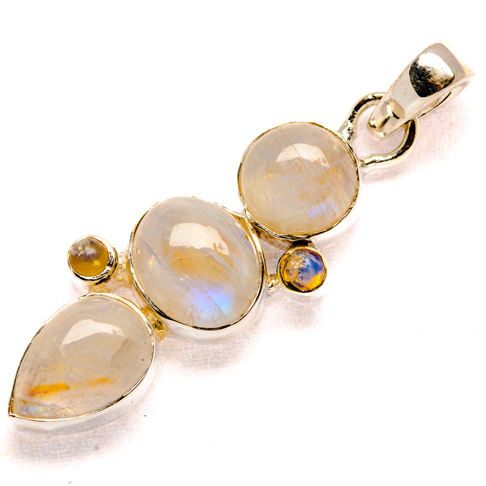 Rainbow Moonstone Pendants handcrafted by Anasilvercos - PD36093 - Photo 2