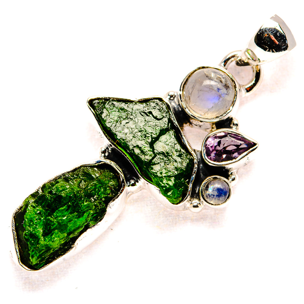 Chrome Diopside Pendants handcrafted by Anasilvercos - PD36097 - Photo 2