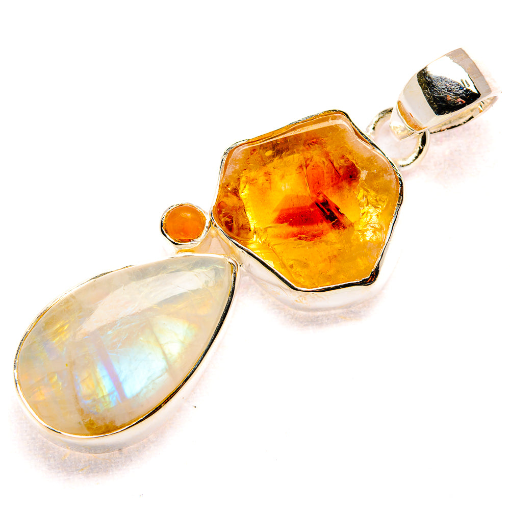 Rainbow Moonstone Pendants handcrafted by Anasilvercos - PD36100 - Photo 2