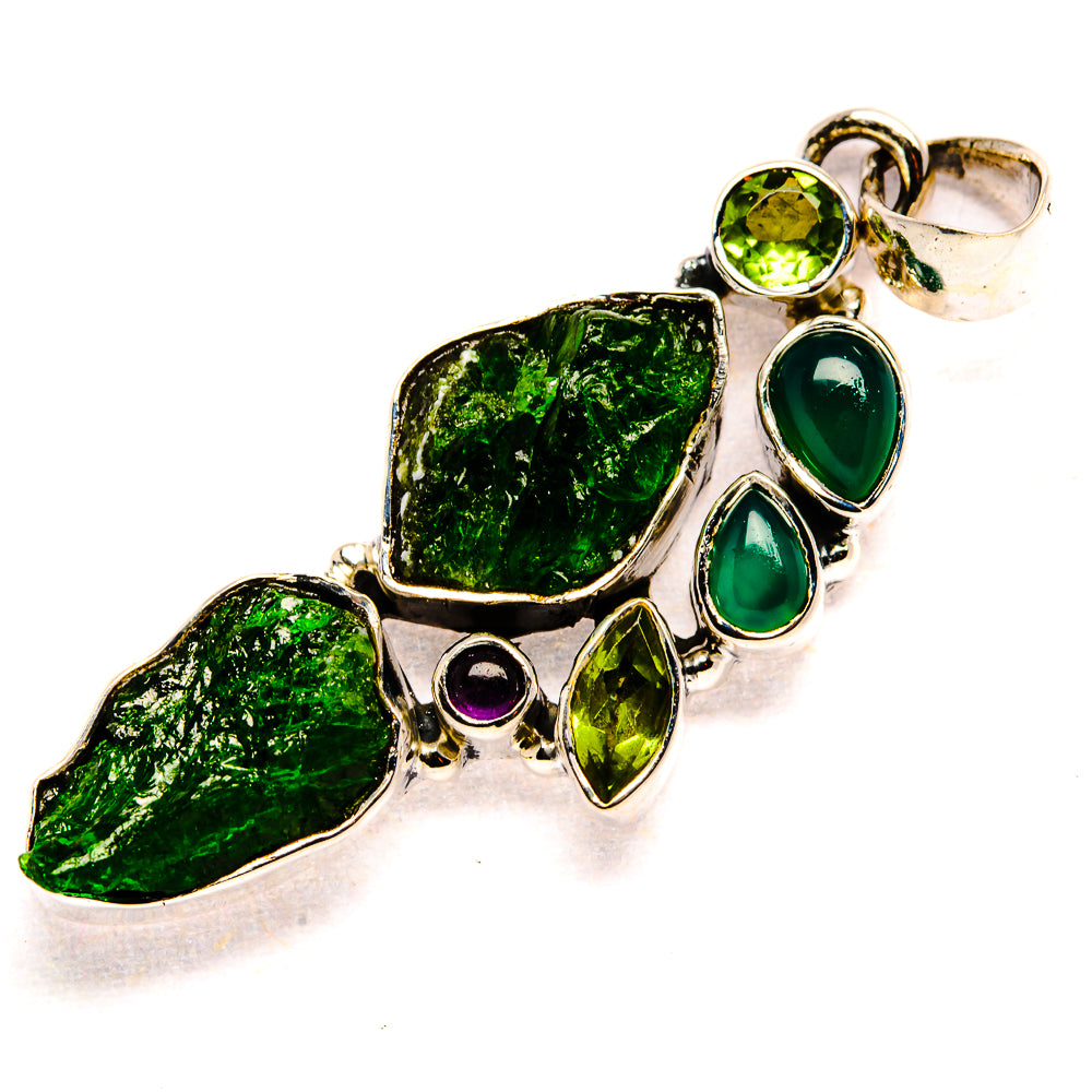 Chrome Diopside Pendants handcrafted by Anasilvercos - PD36113 - Photo 2