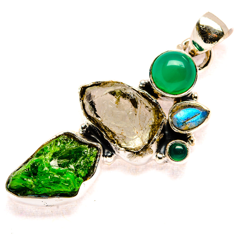 Chrome Diopside Pendants handcrafted by Anasilvercos - PD36128 - Photo 2