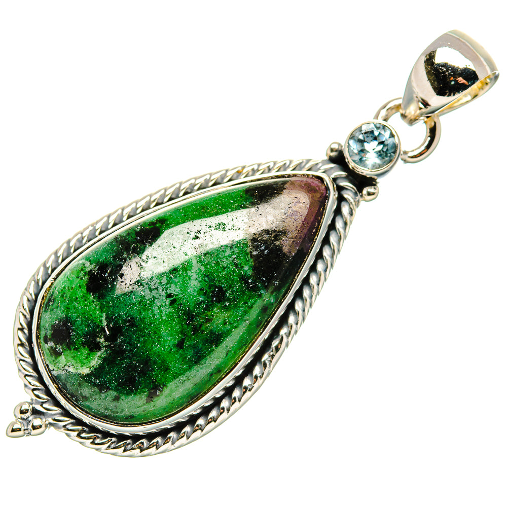 Ruby Zoisite Pendants handcrafted by Anasilvercos - PD36169 - Photo 2